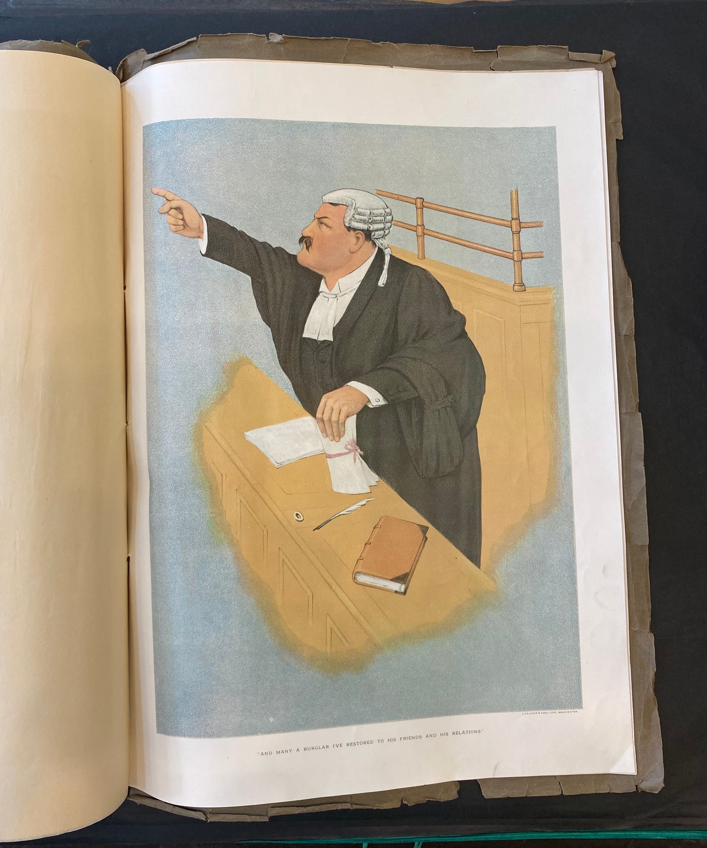 LEMS Last Legal Cartoons, folio of six legal portraits