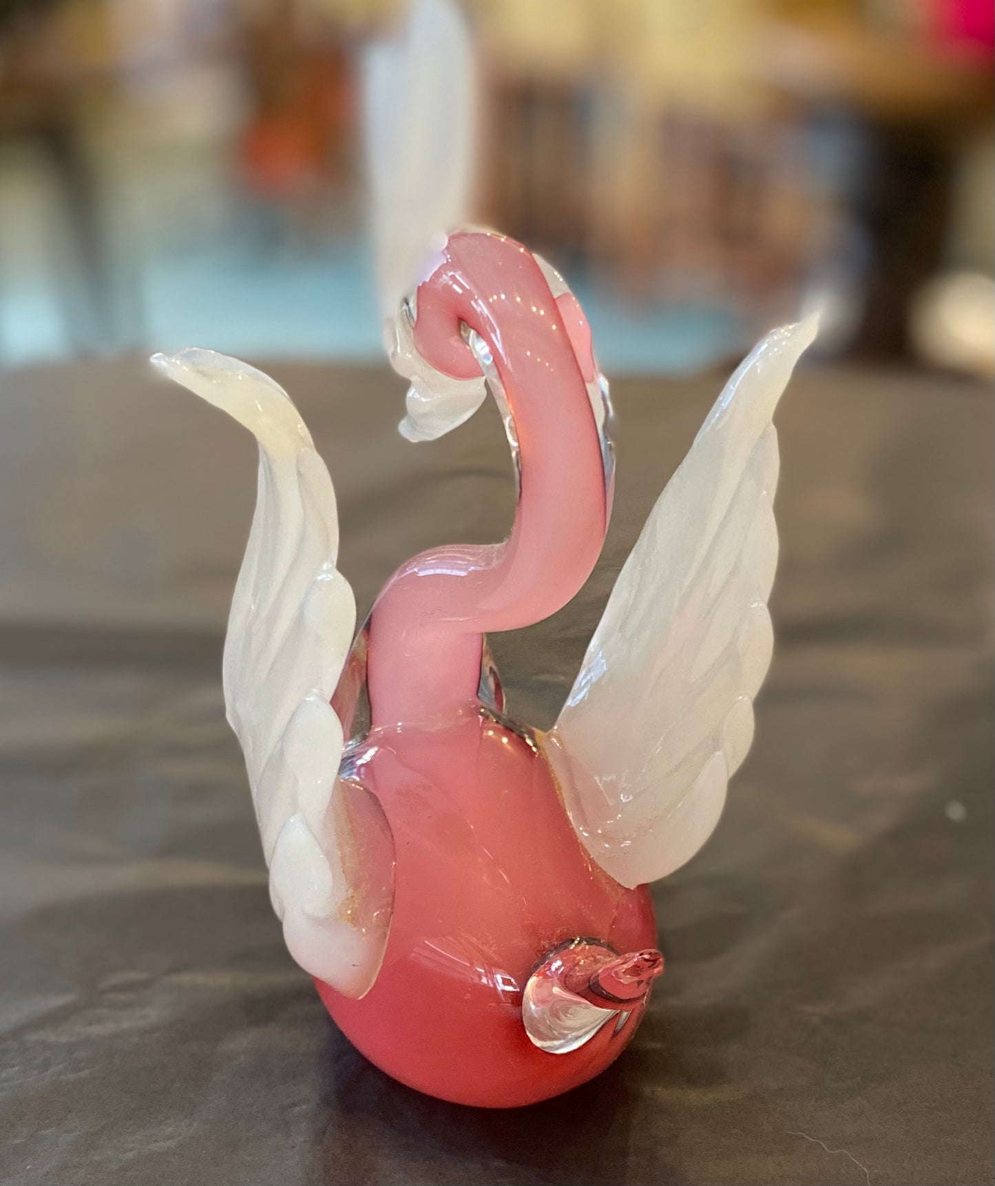 1950s Murano Swan opalescent pink