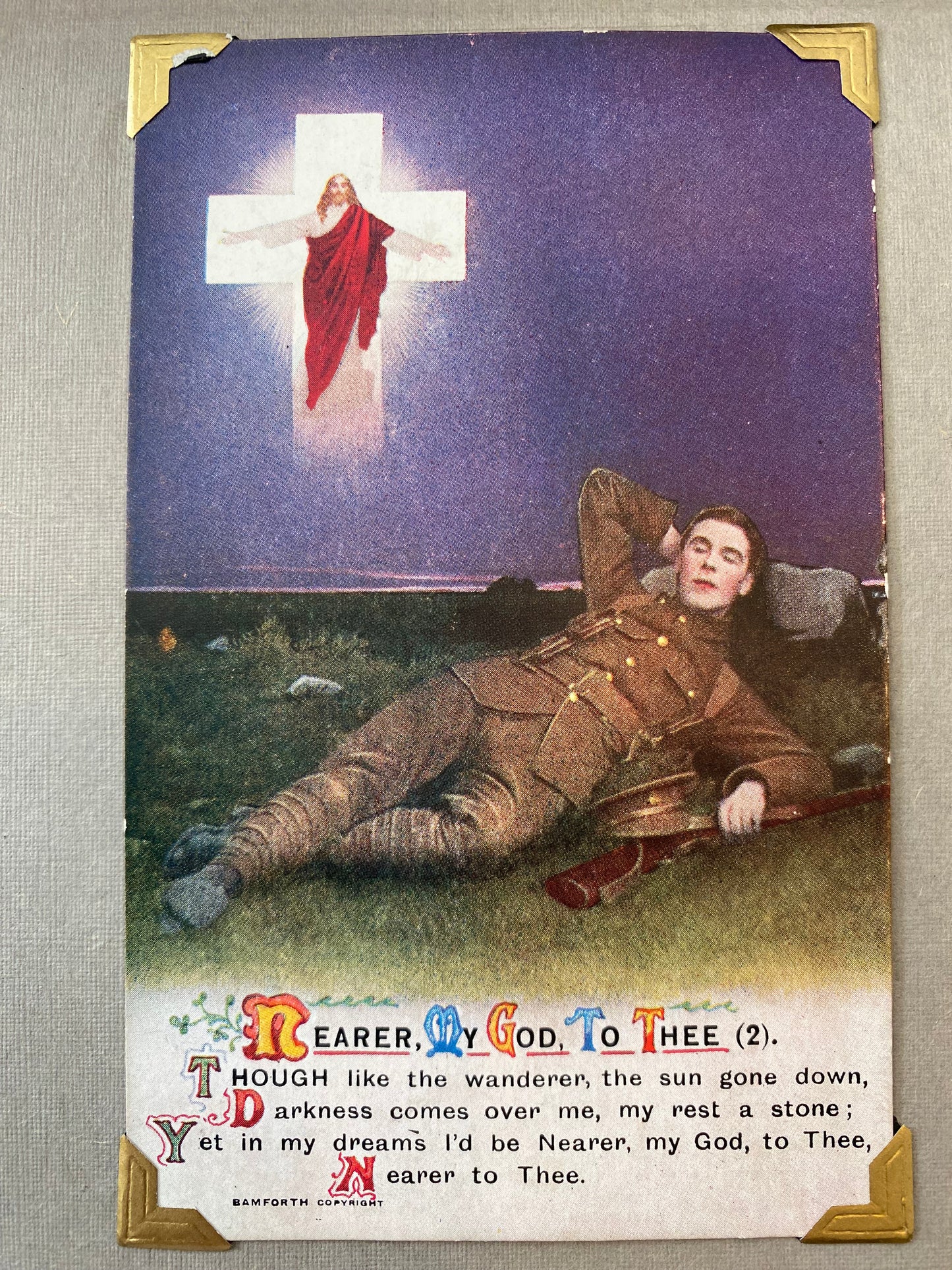 WWI Bamforth Song Series Postcards and Album