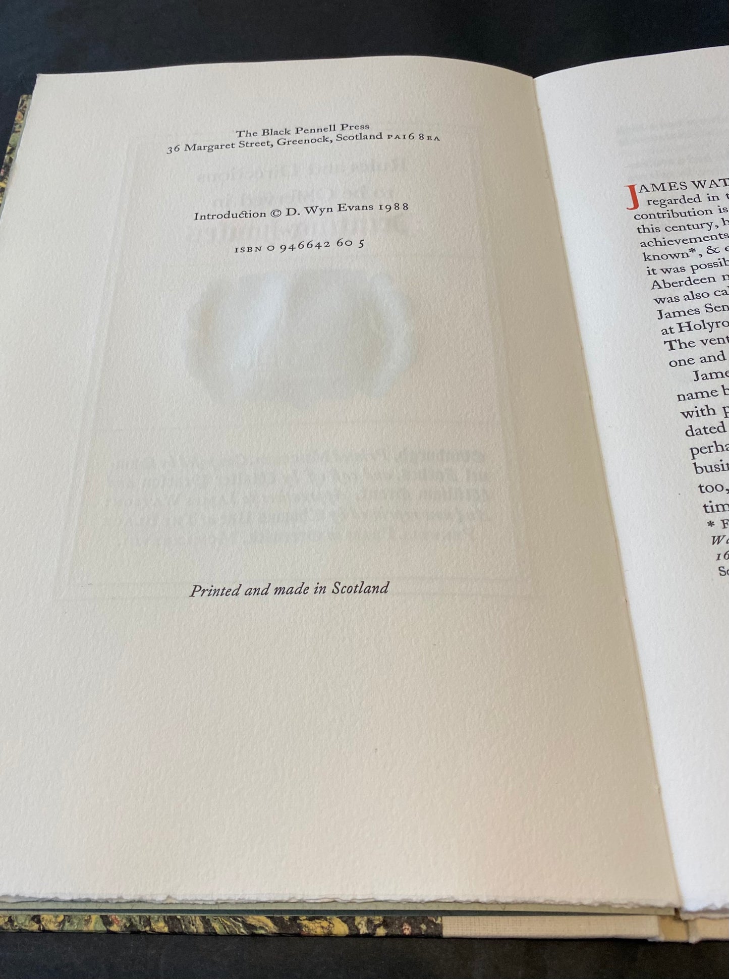 Rules and directions to be observed in printing houses reprint by Thomas Rae of the Black Pennell Press 1988 First Edition