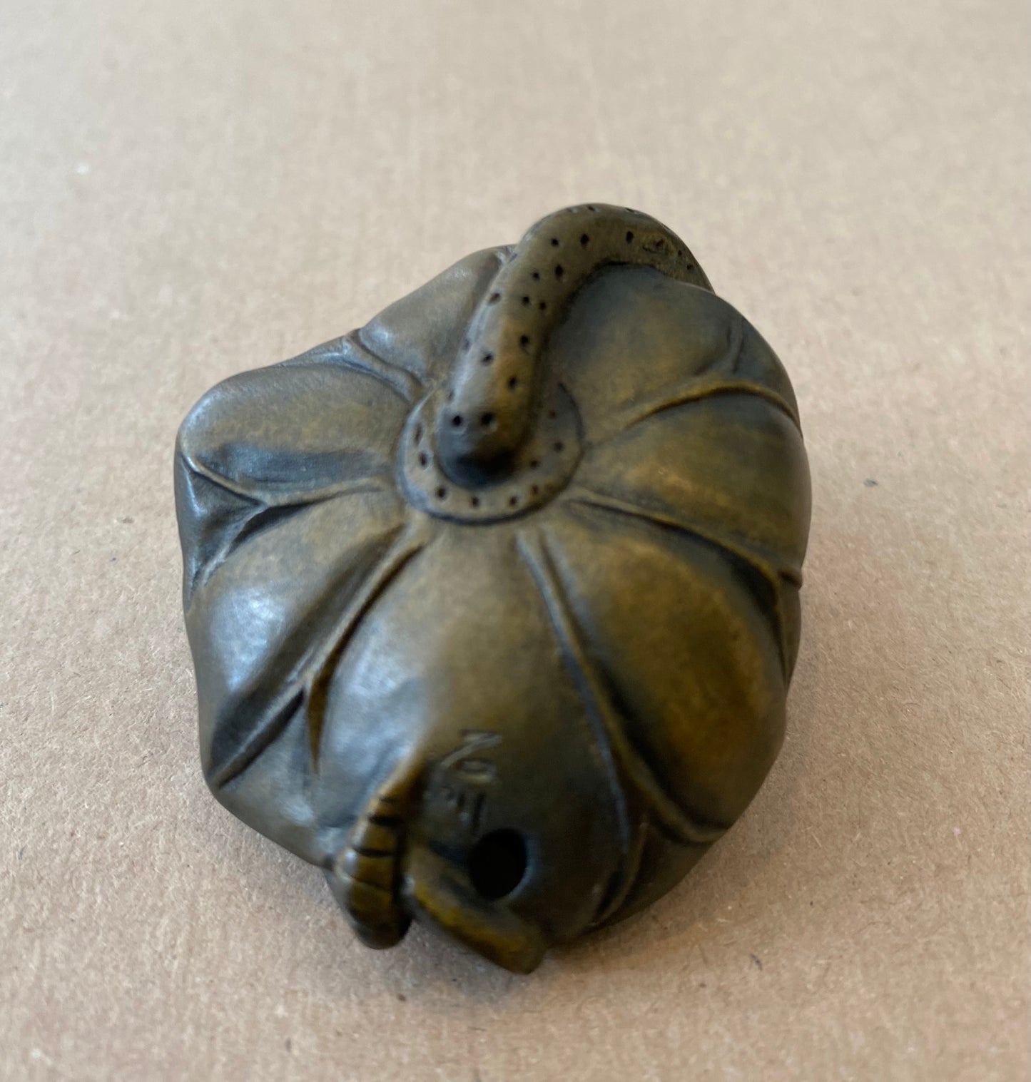 Carved Wooden Lizard Netsuke