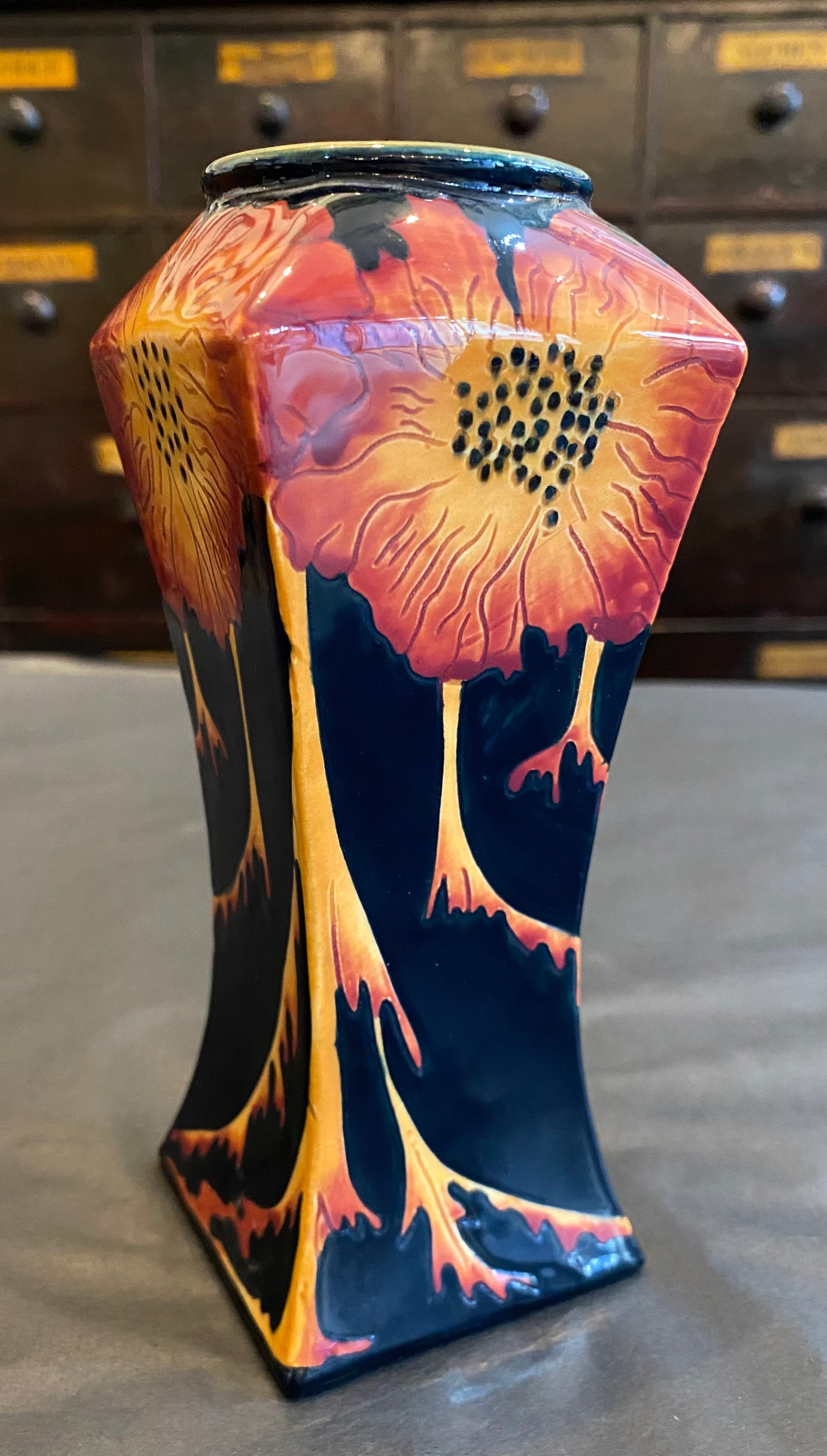 Black Ryden Vase “Icarus” by Kerry Goodwin