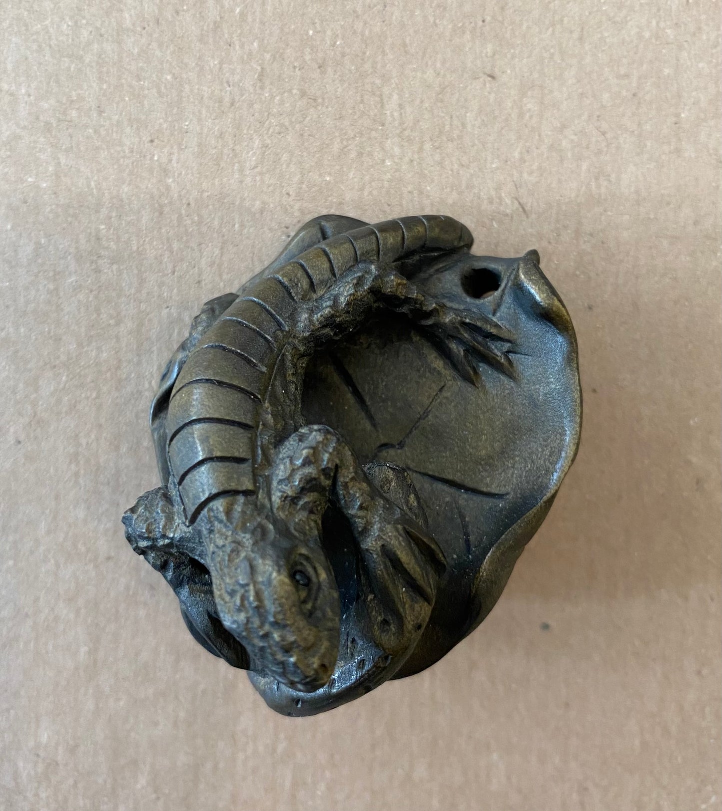 Carved Wooden Lizard Netsuke