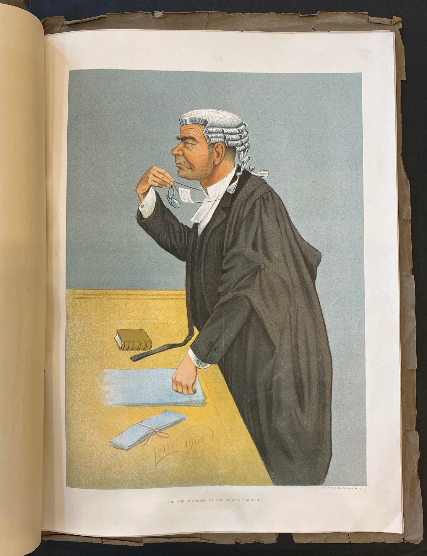 LEMS Last Legal Cartoons, folio of six legal portraits