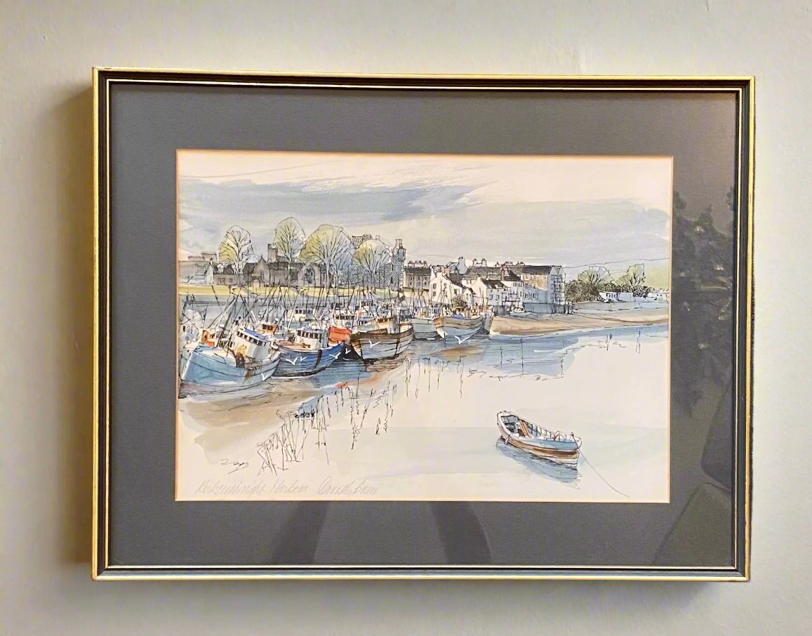 Watercolour of Kirkcudbright, Scotland by Dorothy Bruce