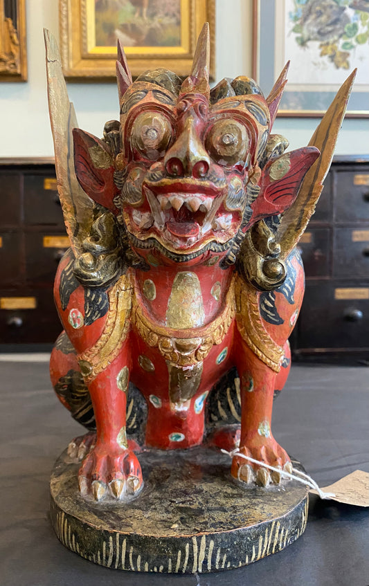 Hand Carved and Painted Garuda Figure