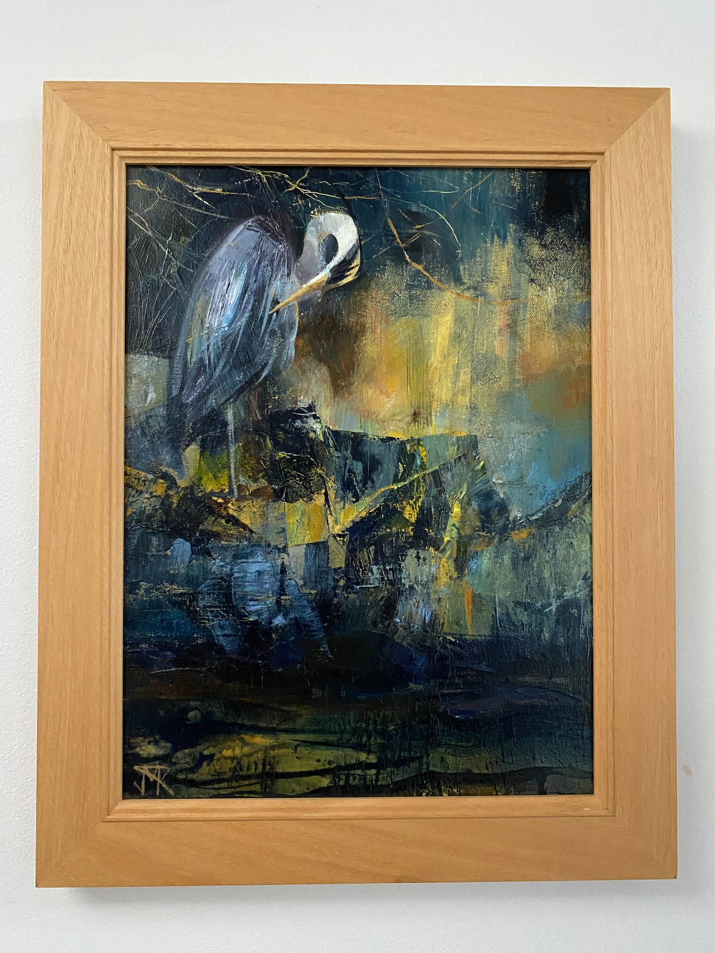 Heron - original oil on canvas