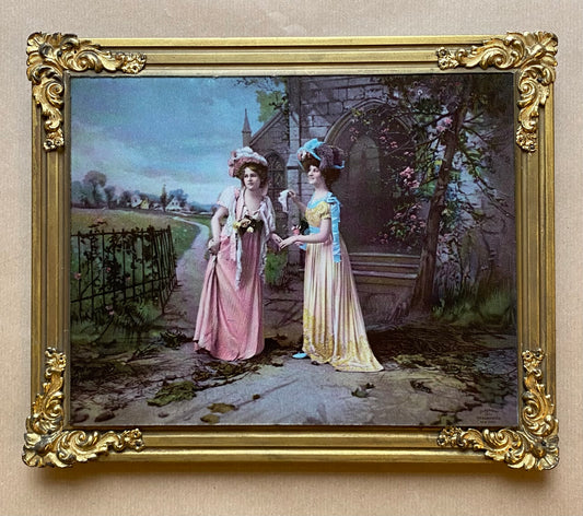 Victorian Crystoleum Painting by Ullman MFG Co New York 1900