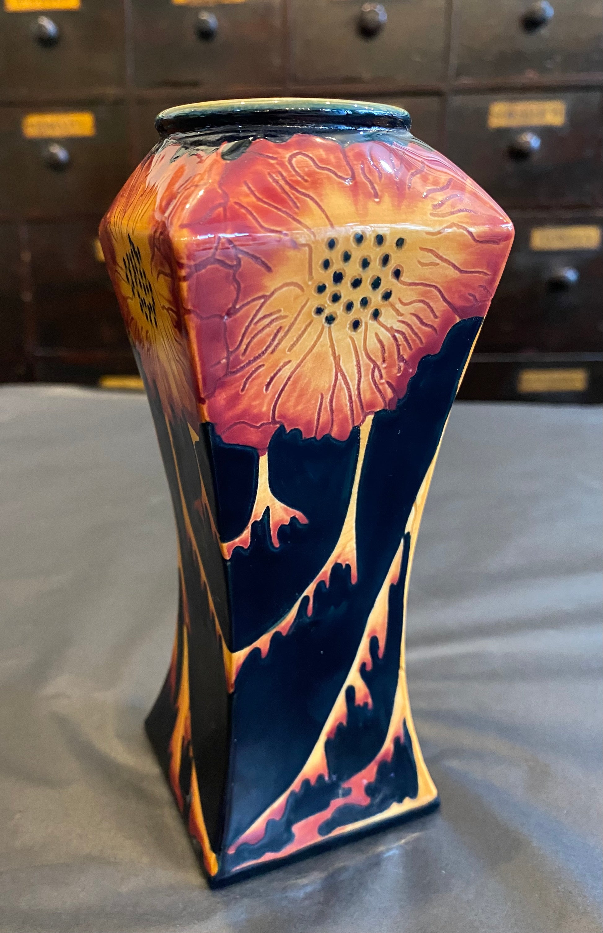 Black Ryden Vase “Icarus” by Kerry Goodwin