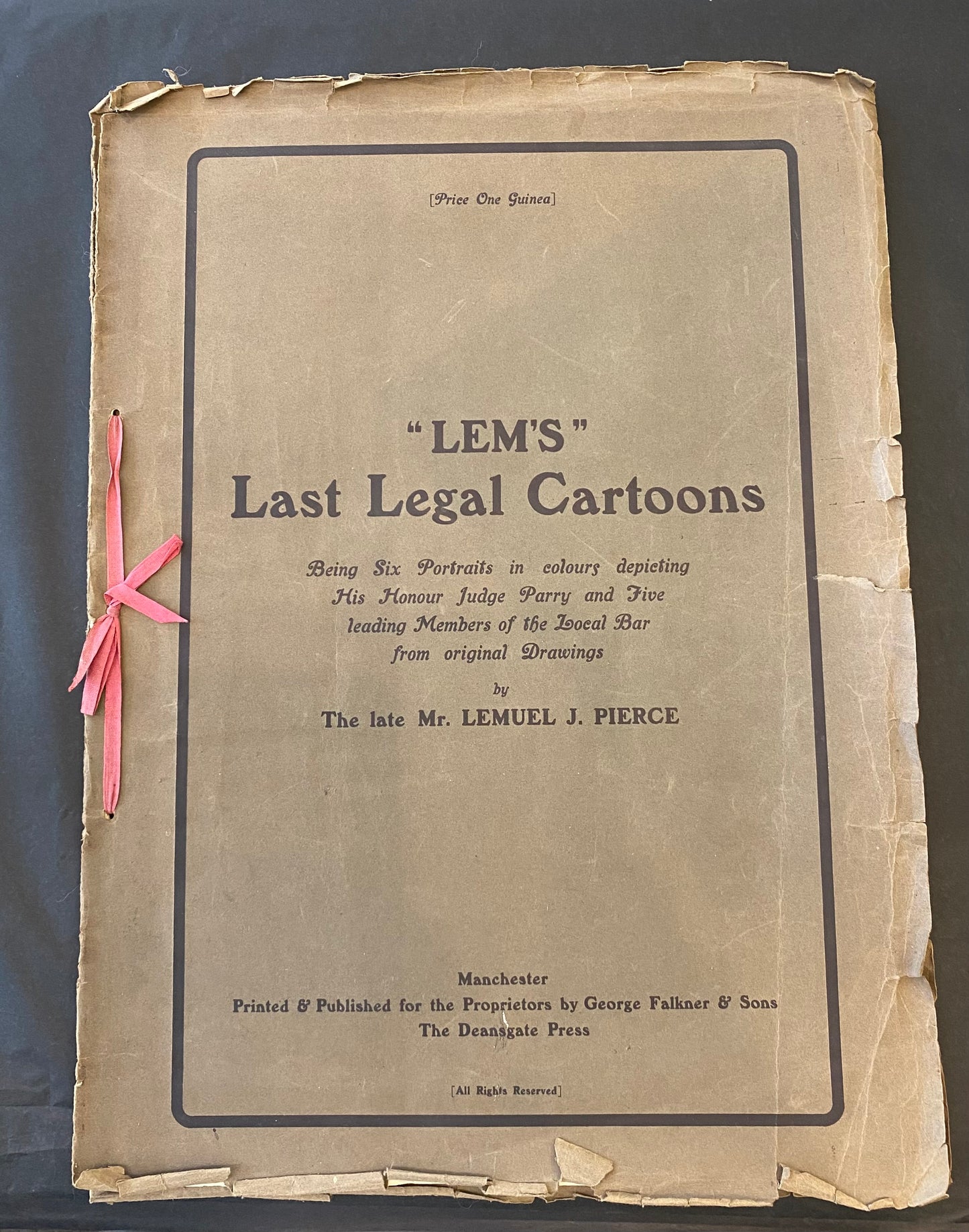 LEMS Last Legal Cartoons, folio of six legal portraits