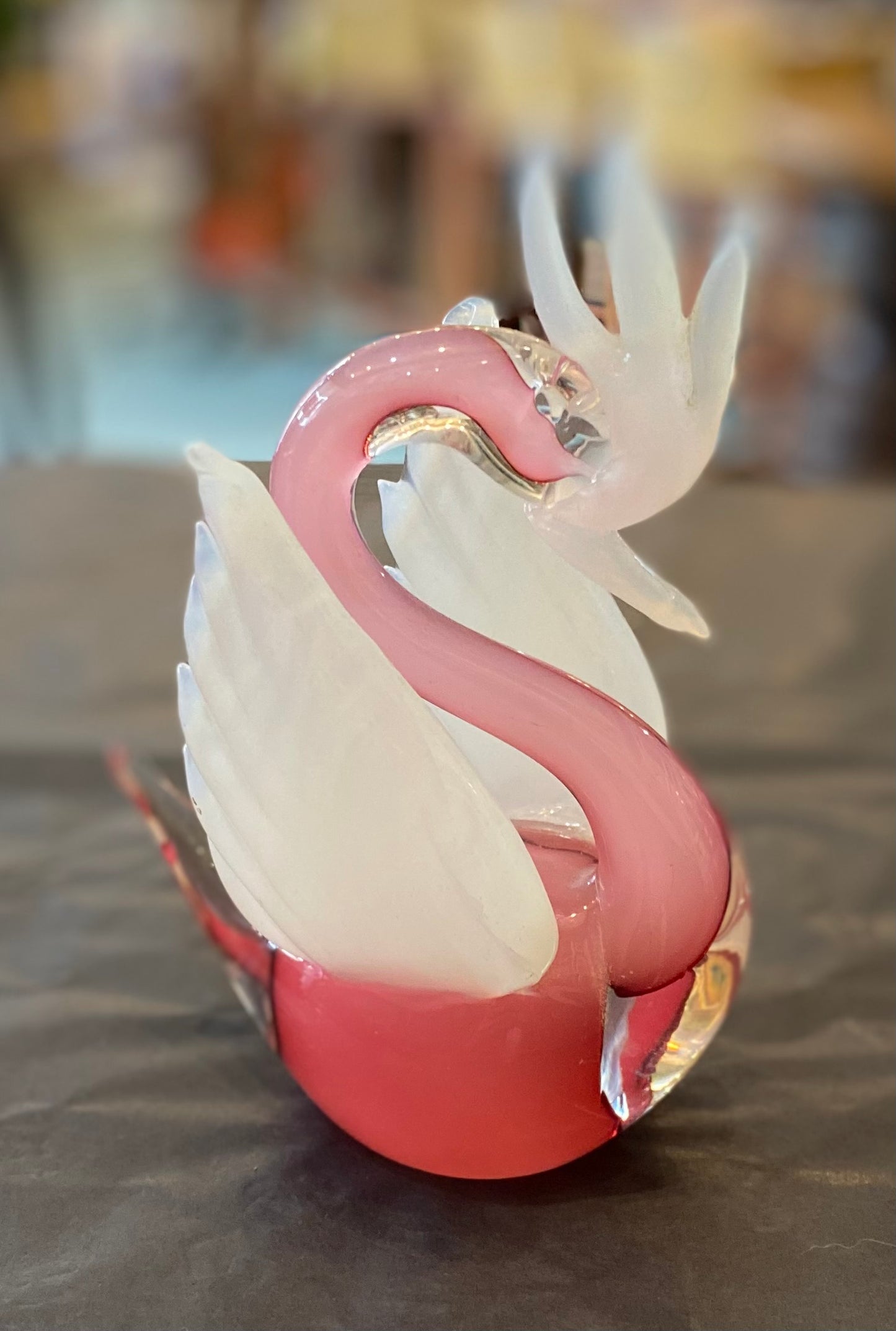 1950s Murano Swan opalescent pink