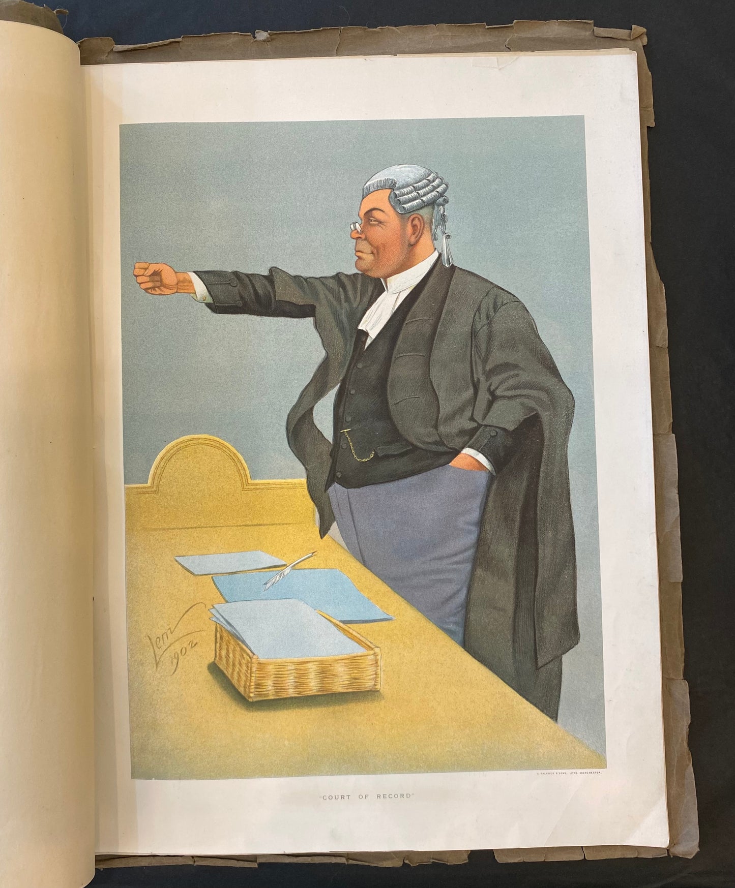 LEMS Last Legal Cartoons, folio of six legal portraits