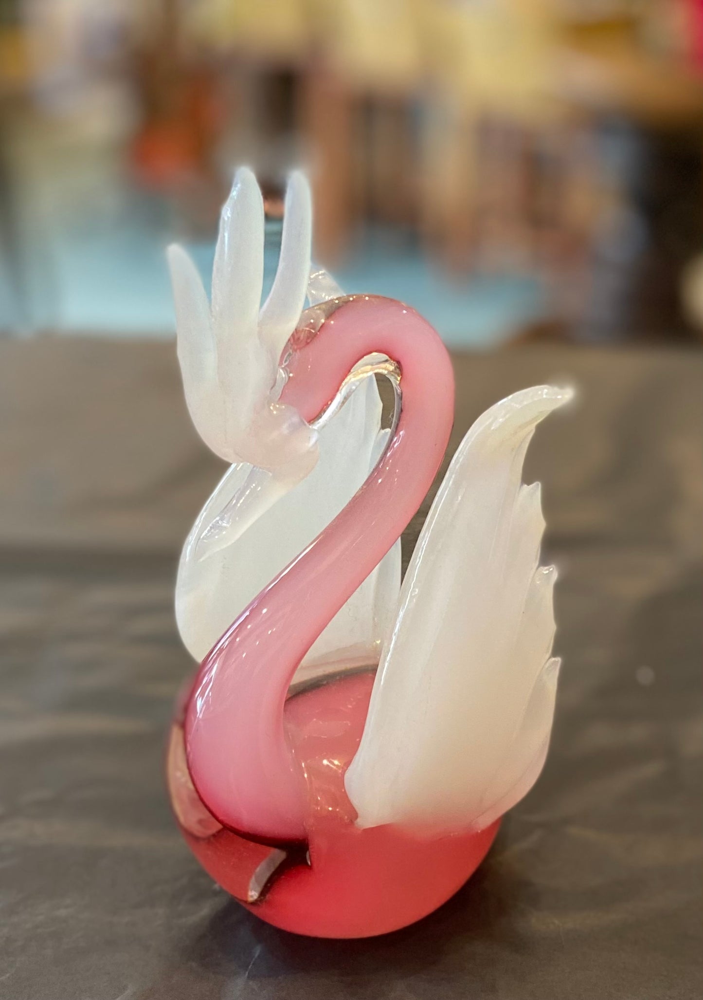 1950s Murano Swan opalescent pink