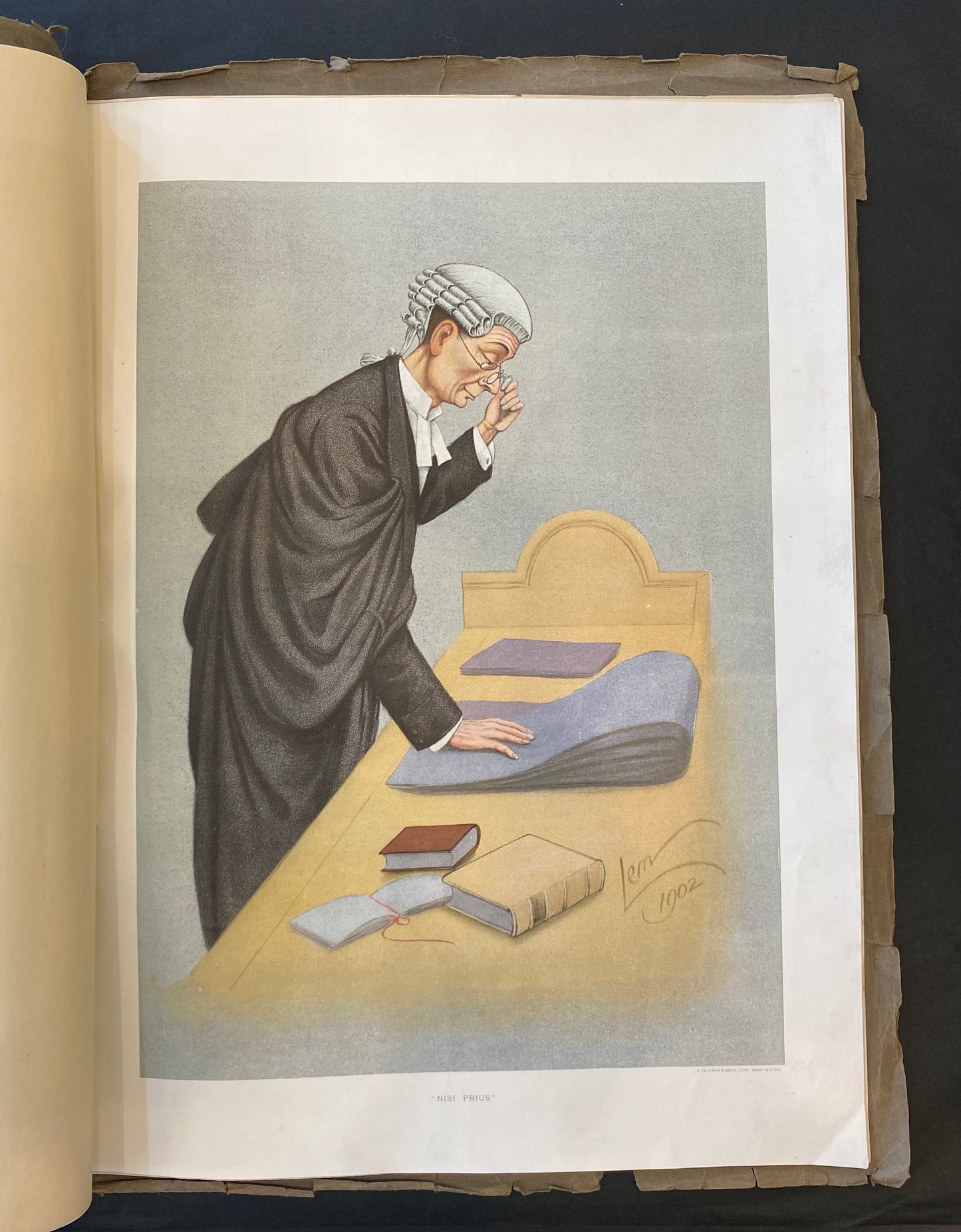 LEMS Last Legal Cartoons, folio of six legal portraits