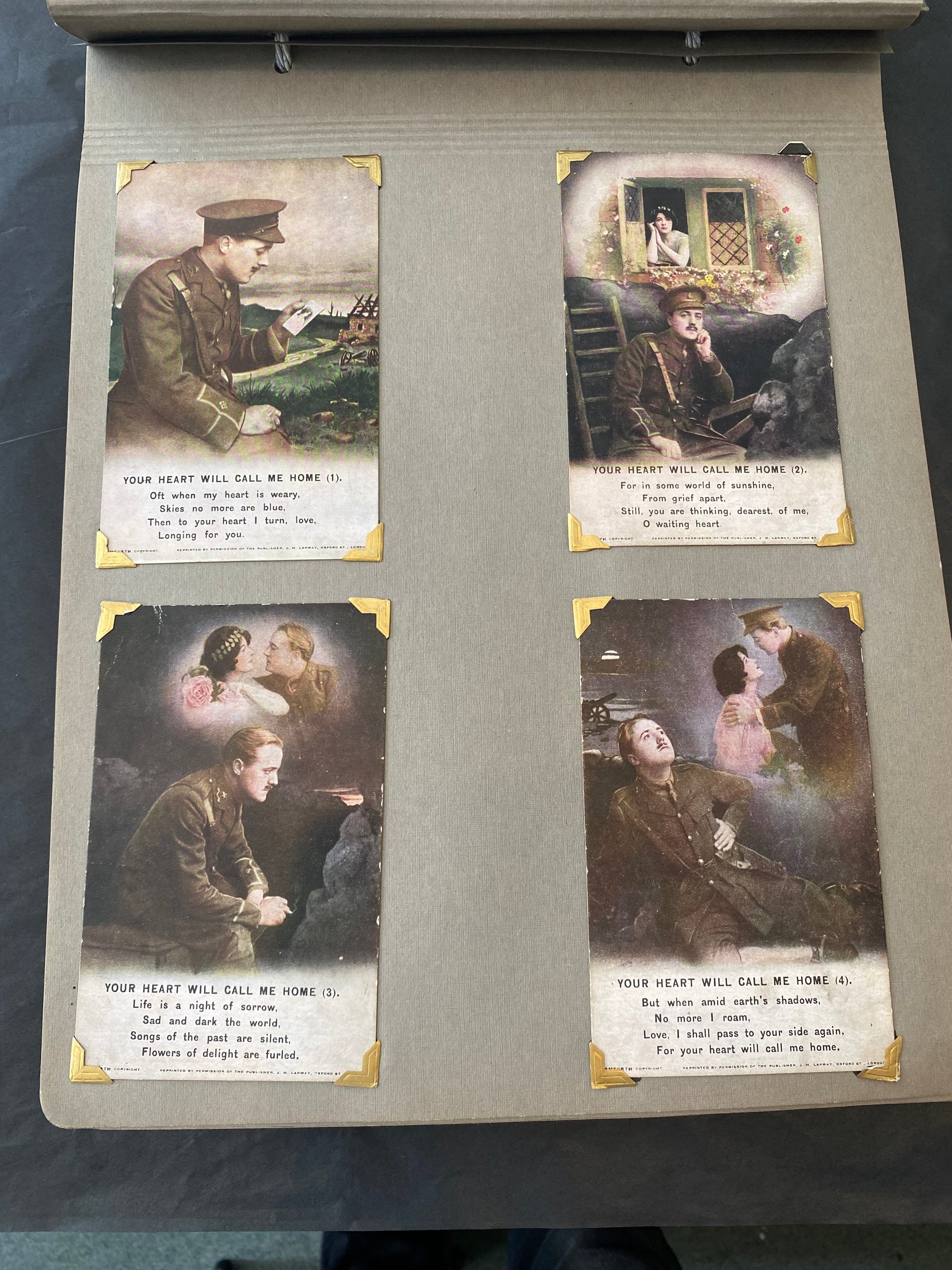 Bamford WW1 Song Series post card album