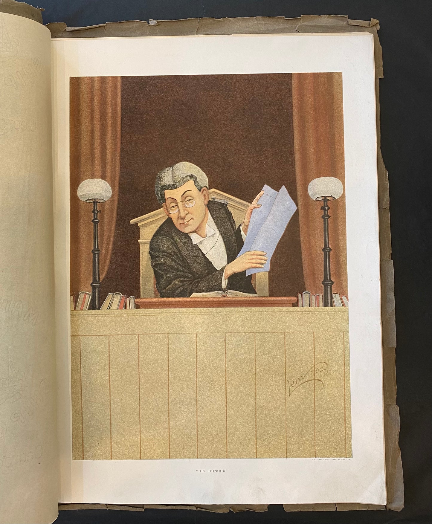 LEMS Last Legal Cartoons, folio of six legal portraits