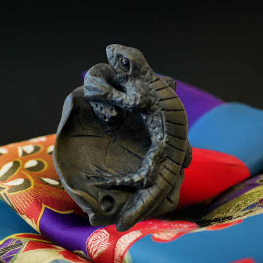 Carved Wooden Lizard Netsuke