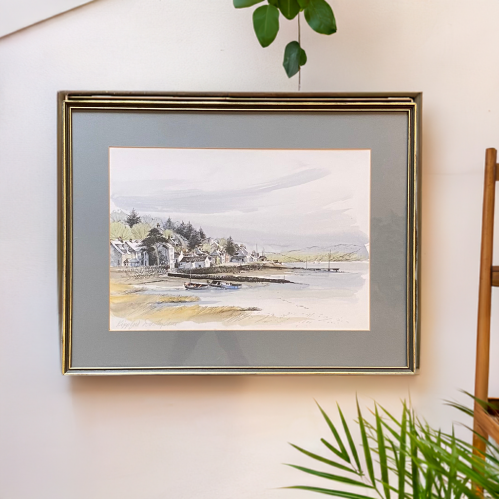 Watercolour of Kippford, Scotland by Dorothy Bruce